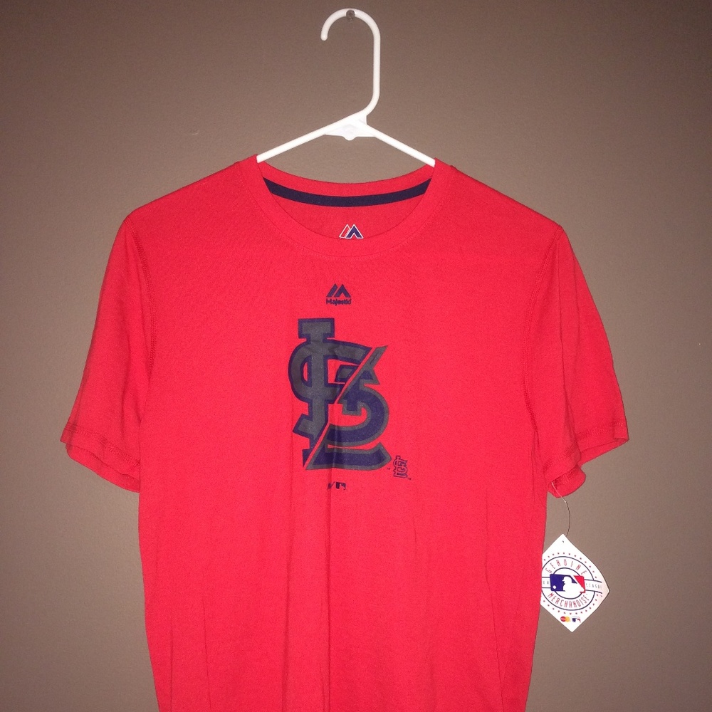 MAJESTIC MLB ST LOUIS CARDINALS PRACTICE TEE NWT S